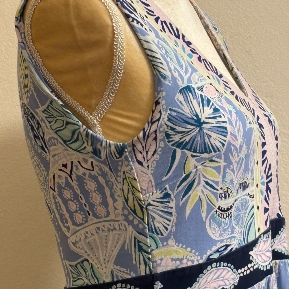 Lilly Pulitzer McKinley Maxi Dress Blue Peri Lapis Lanterns size Small - Picture 8 of 16